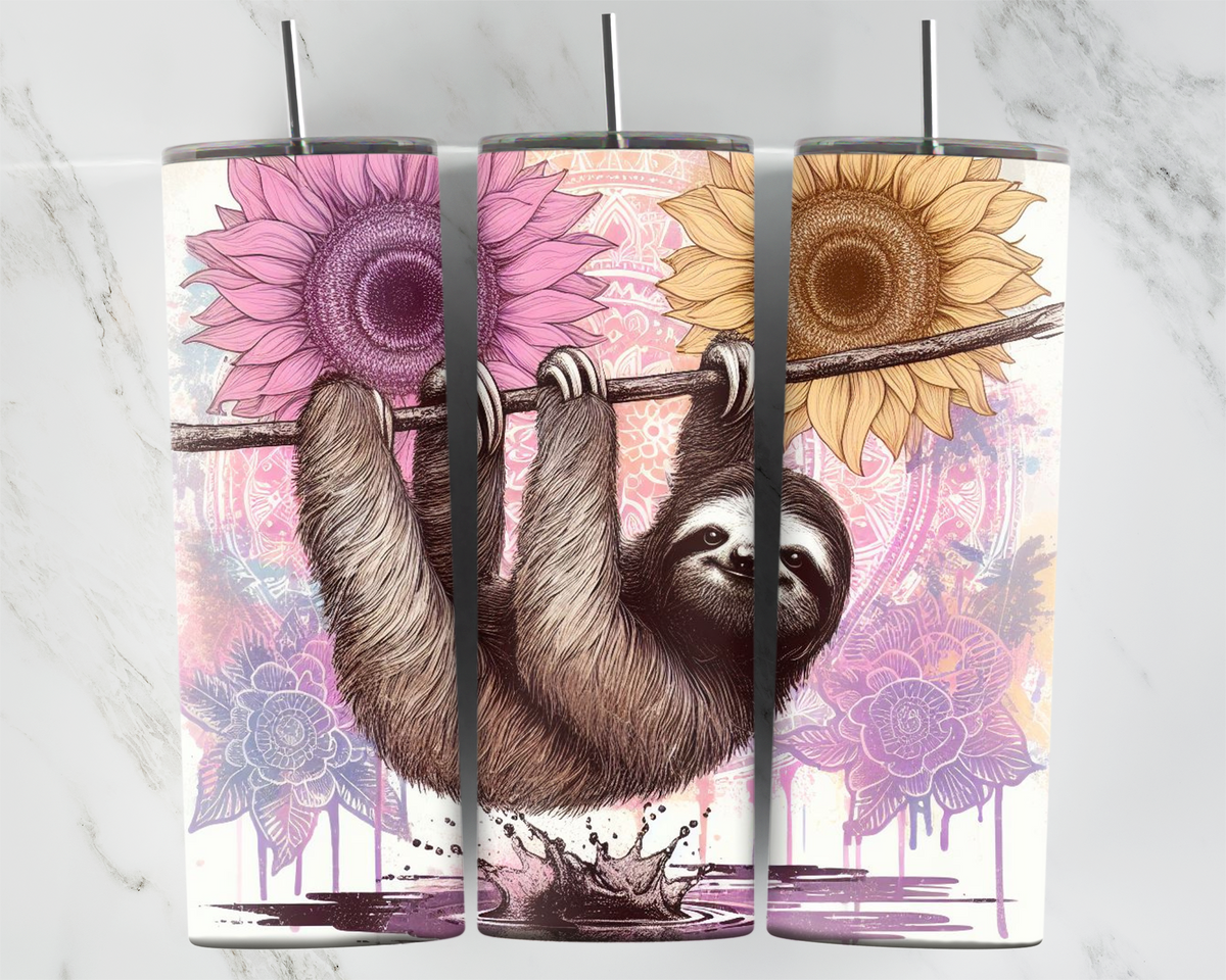 Sloth hanging from branch 2Face Graphics