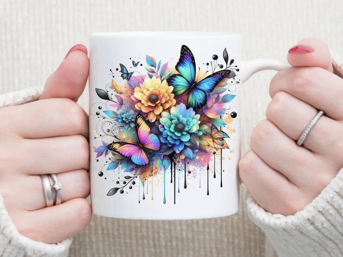 Butterfly Burst 11 oz Mug 2Face Graphics