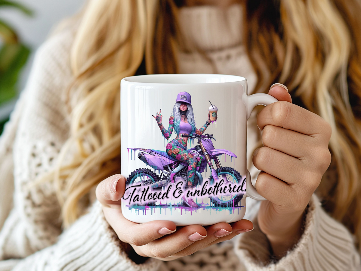 Tattooed & Unbothered 11 oz Mug 2Face Graphics