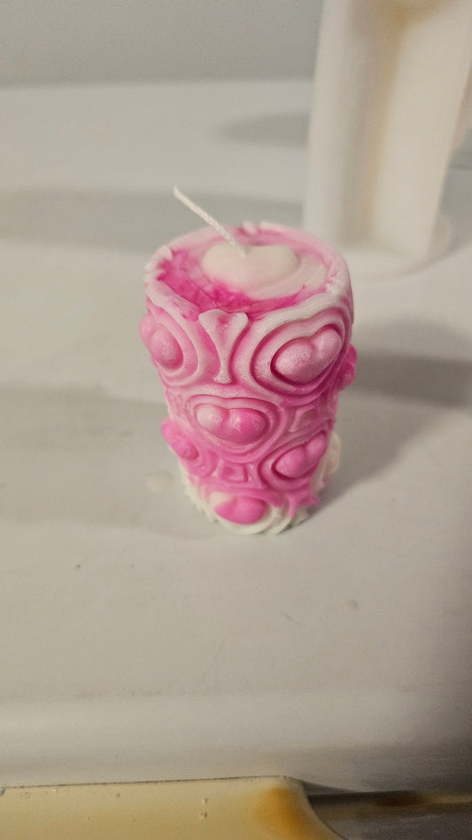 Heart Candle Sculpture 2Face Graphics