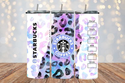 Pastel Cheetah Starbucks 2Face Graphics