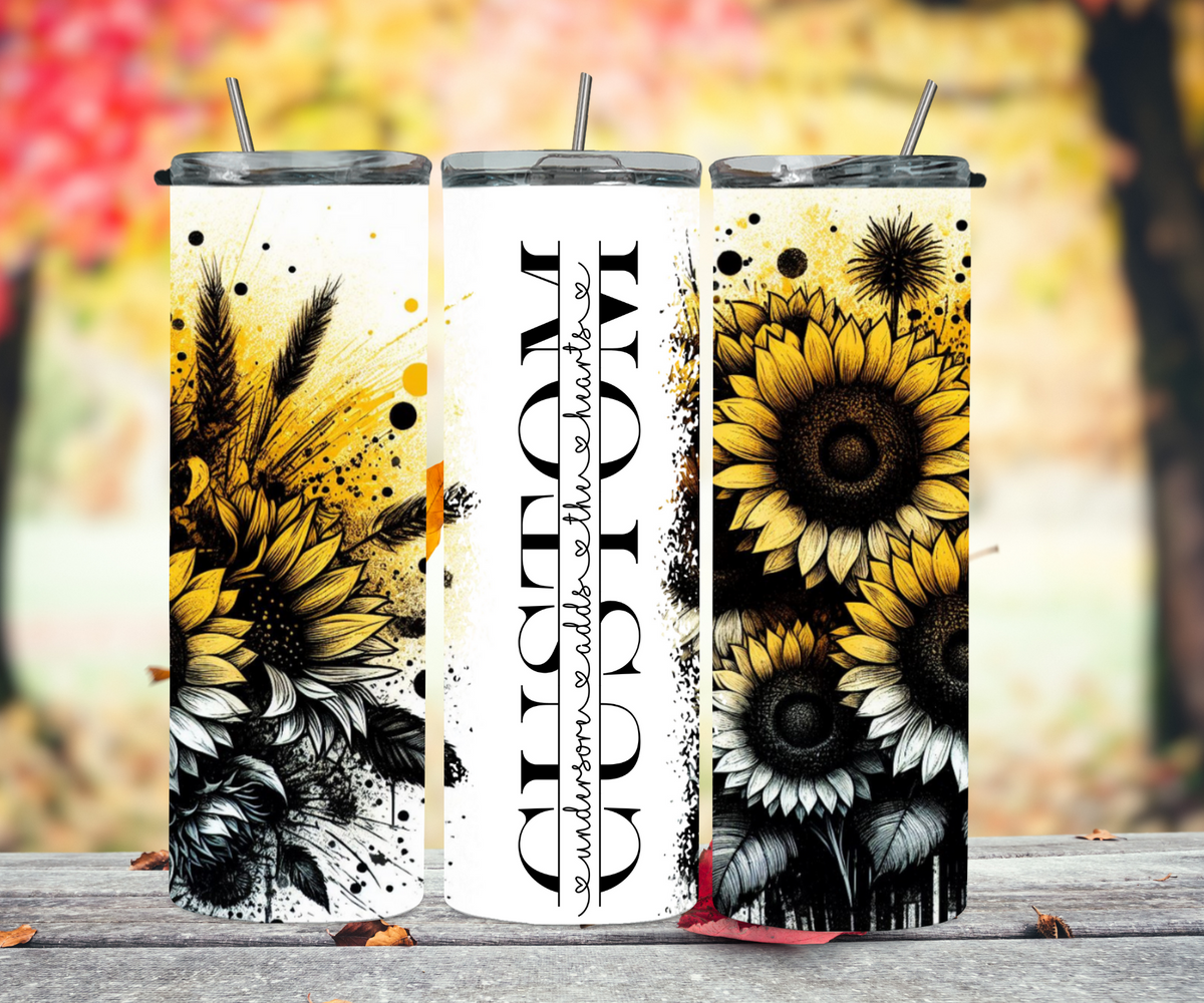 Yellow and black sunflower 2Face Graphics
