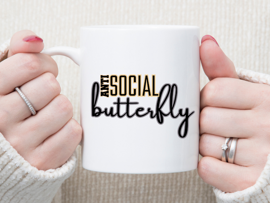 Anti-Social Butterfly 11 oz Mug 2Face Graphics