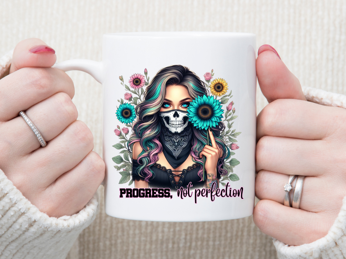 Progress, Not Perfection 11 oz Mug 2Face Graphics