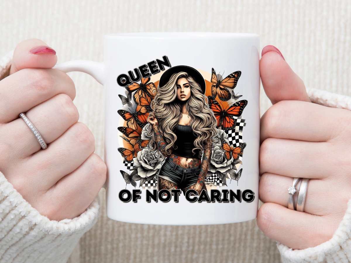 Queen Of Not Caring 11 oz Mug 2Face Graphics