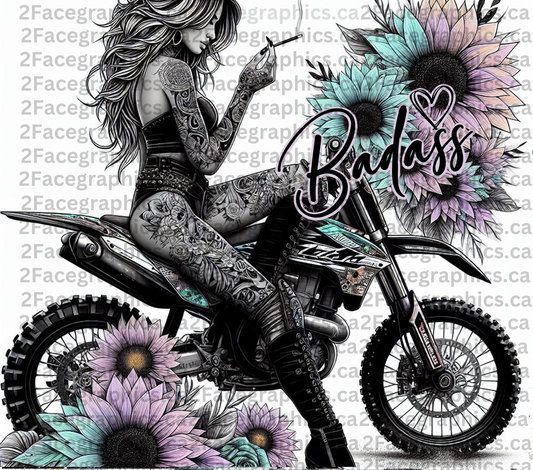 Badass Dirt Bike Girl WRAP 2Face Graphics
