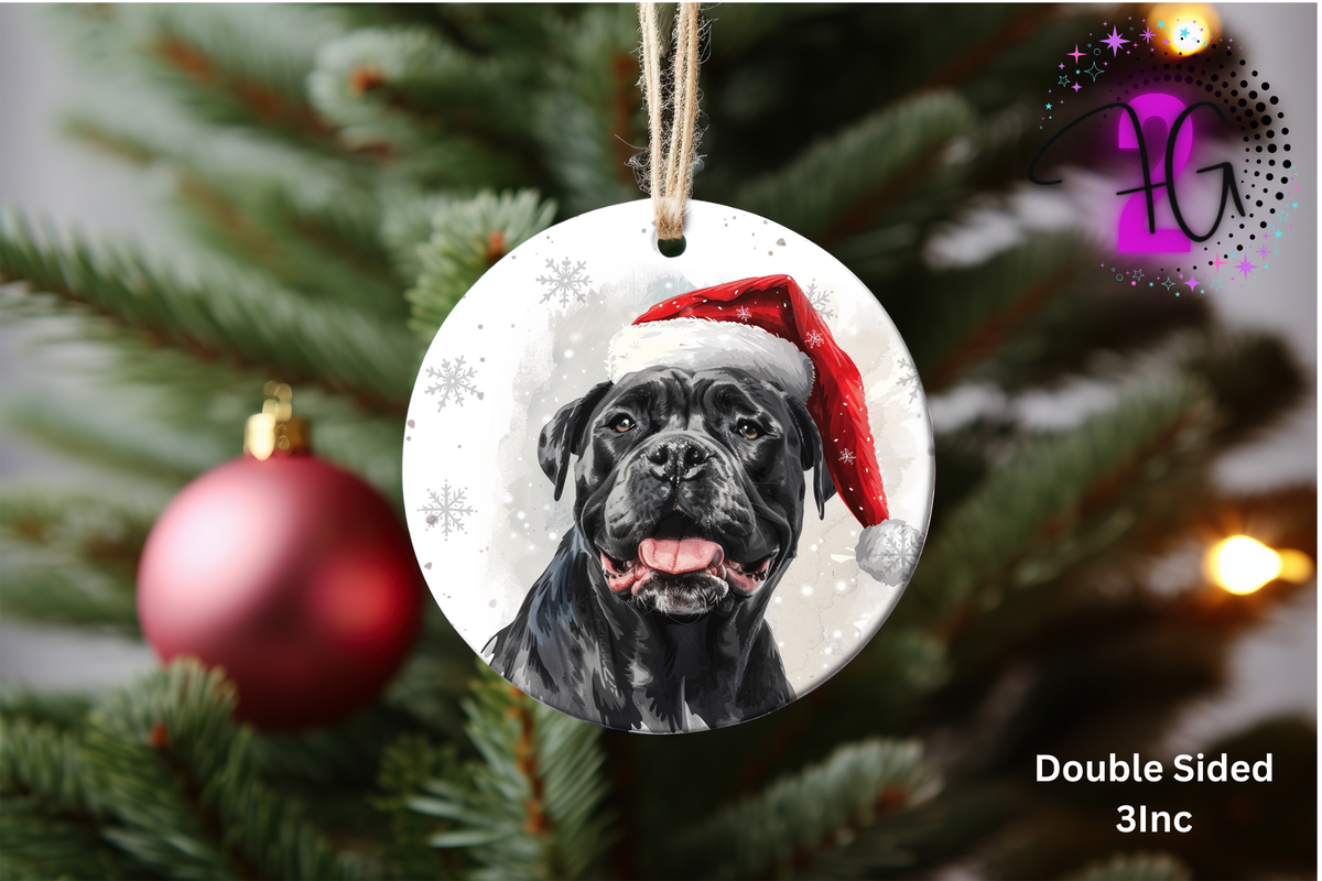Christmas Dog Ornament's 2Face Graphics