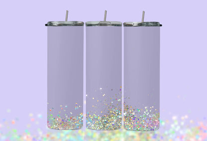 Purple Sparkle Tumbler 20oz 2Face Graphics
