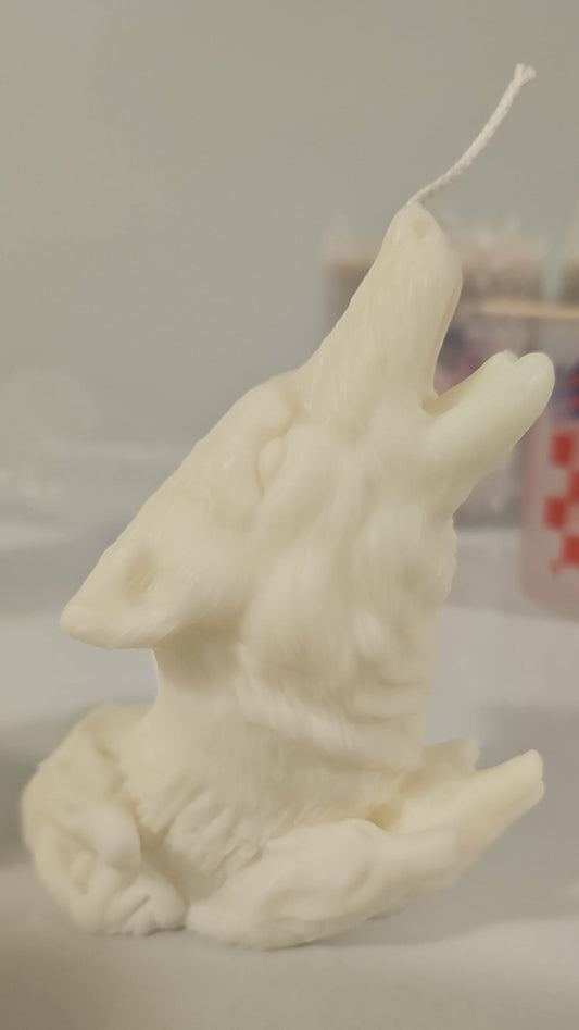 Wolf Candle Sculpture 2Face Graphics