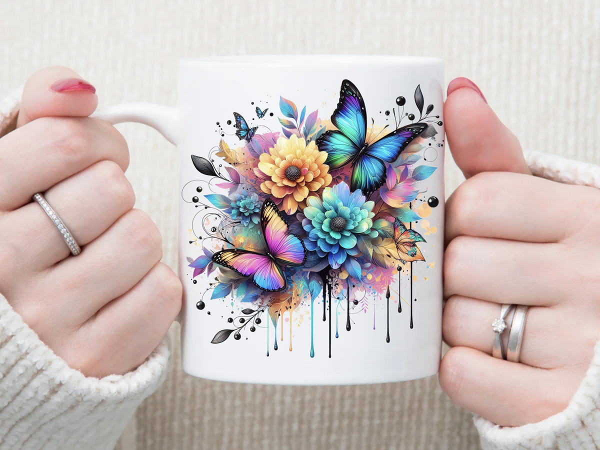 Butterfly Burst 11 oz Mug 2Face Graphics