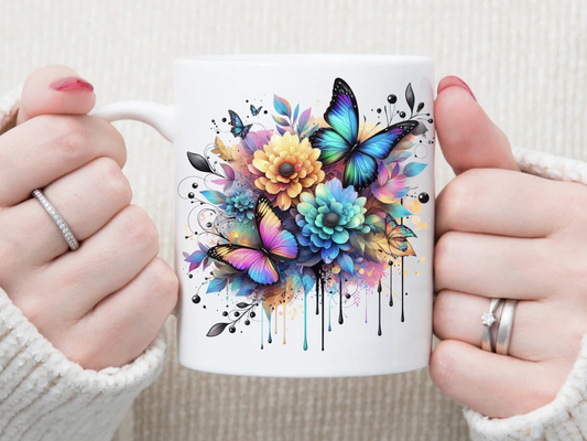 Butterfly Burst 11 oz Mug 2Face Graphics