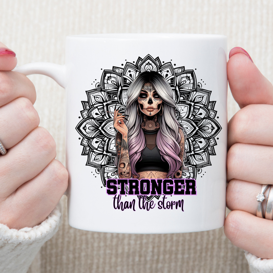 Stronger Than The STORM 11 oz Mug 2Face Graphics