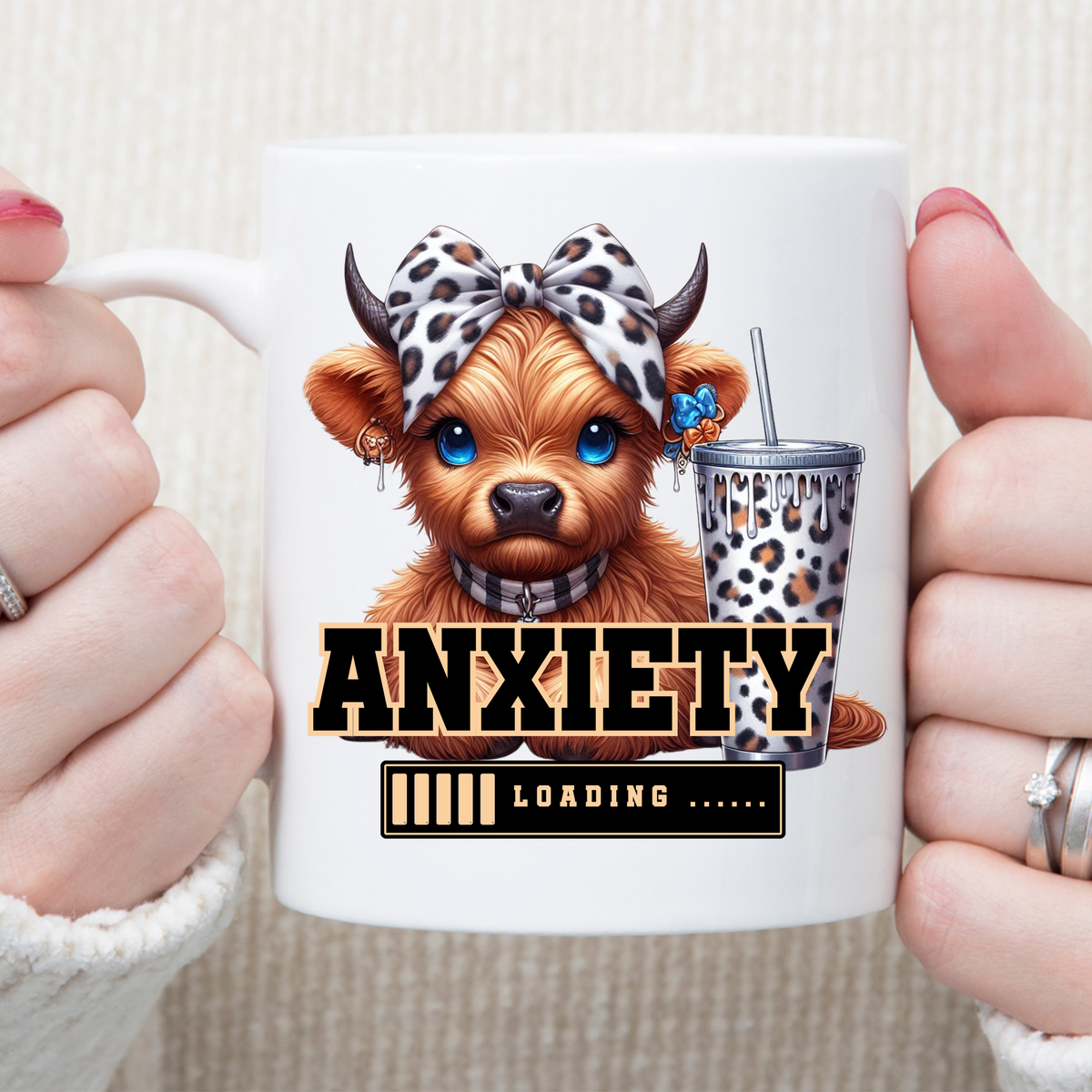 Anxiety Loading 11 oz Mug 2Face Graphics