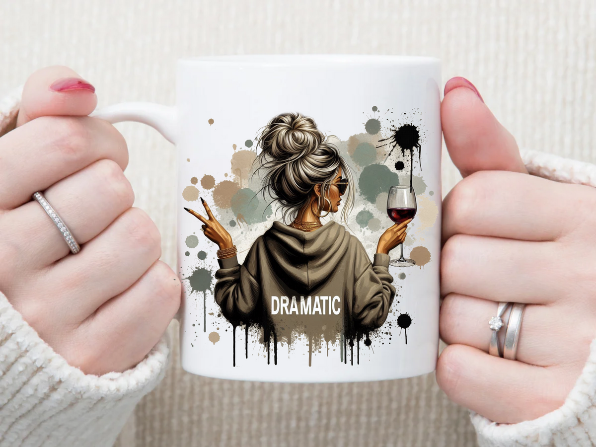 Dramatic & Wine 11 oz Mug 2Face Graphics