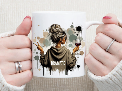 Dramatic & Wine 11 oz Mug 2Face Graphics