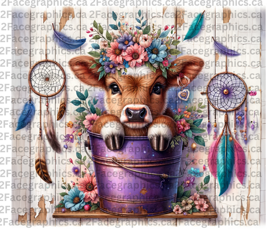 Highland Cow DIGITAL 2Face Graphics