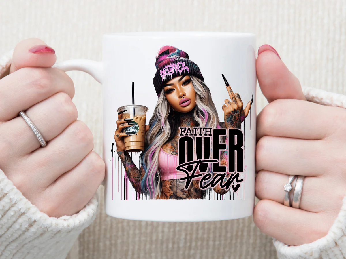 FEAITH over FEAR 11 oz Mug 2Face Graphics