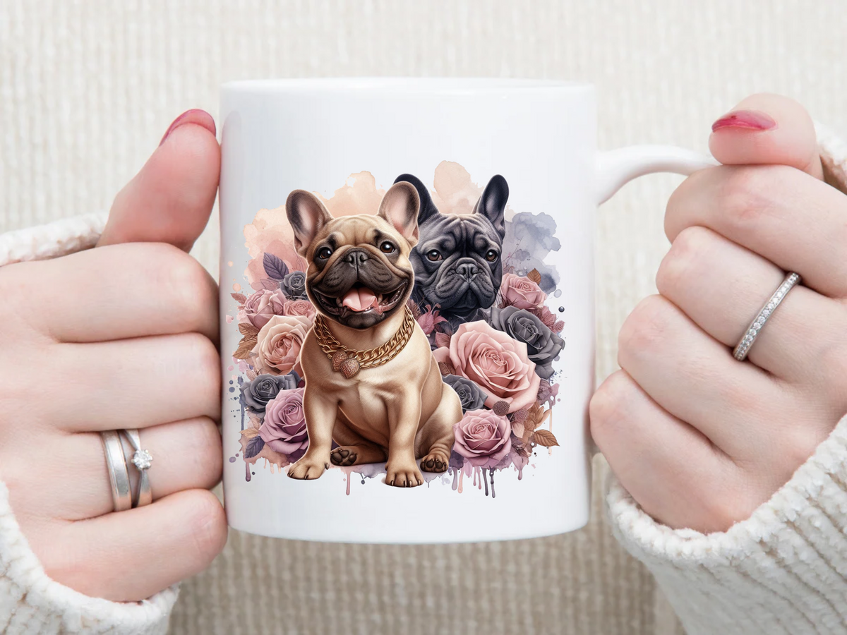 Frenchie couple 11 oz Mug 2Face Graphics