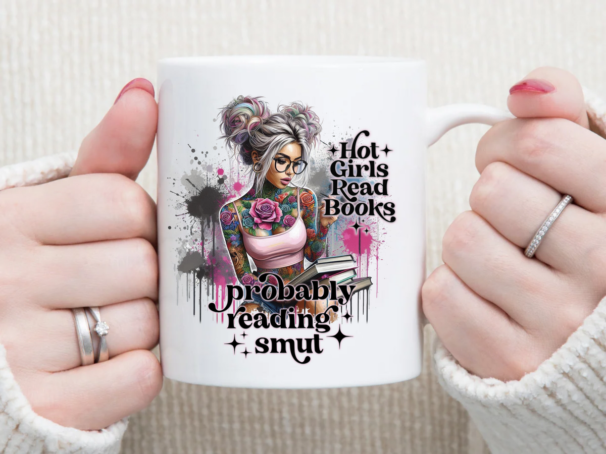 hot girls read books 11 oz Mug 2Face Graphics