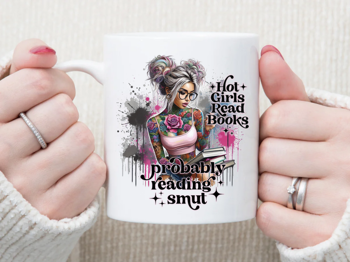 hot girls read books 11 oz Mug 2Face Graphics