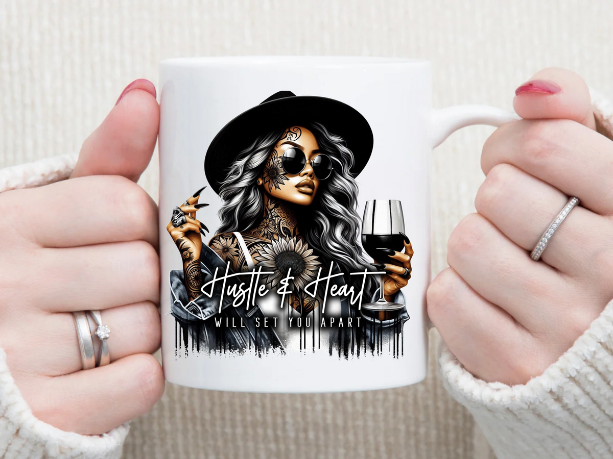 Hustle & Heart 11 oz Mug 2Face Graphics