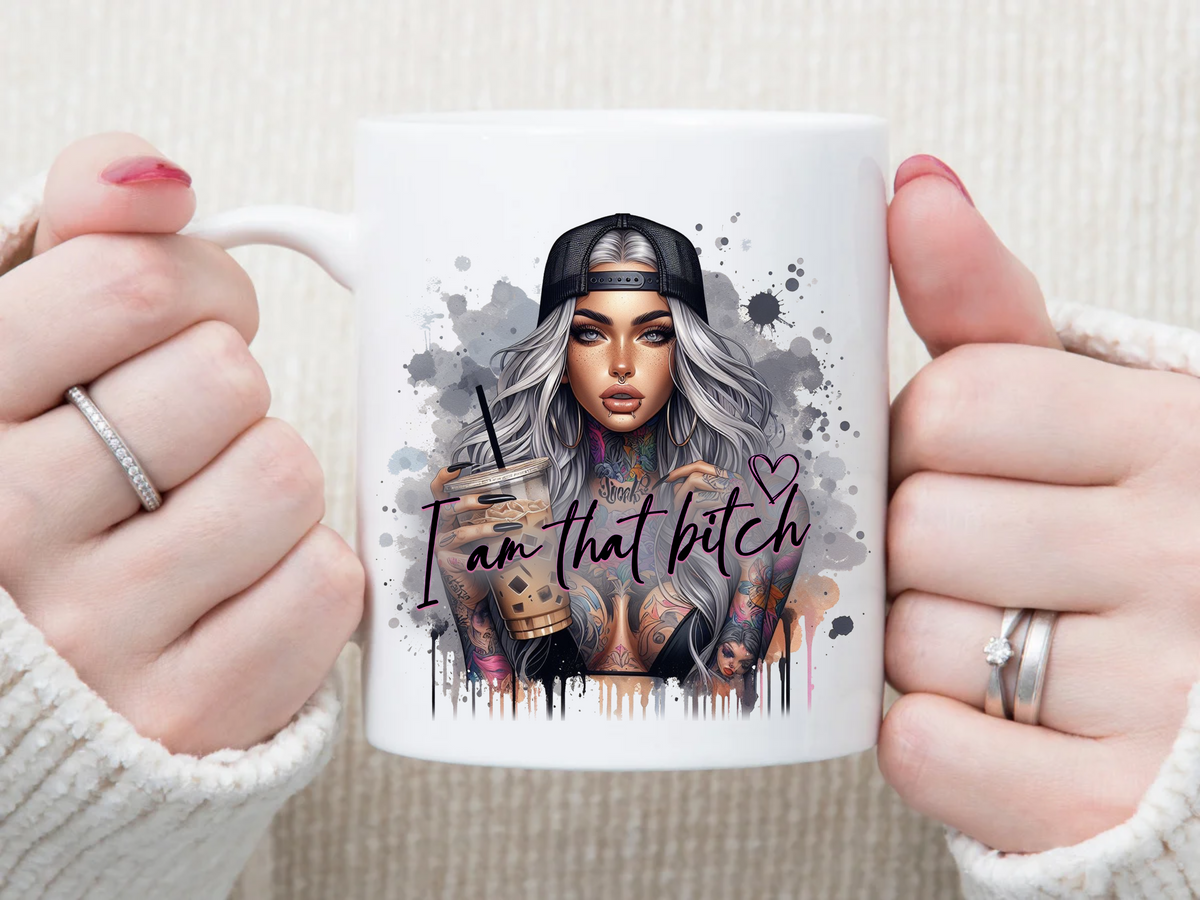 i am that B* iced coffee 11 oz Mug 2Face Graphics