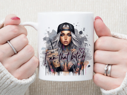 i am that B* iced coffee 11 oz Mug 2Face Graphics