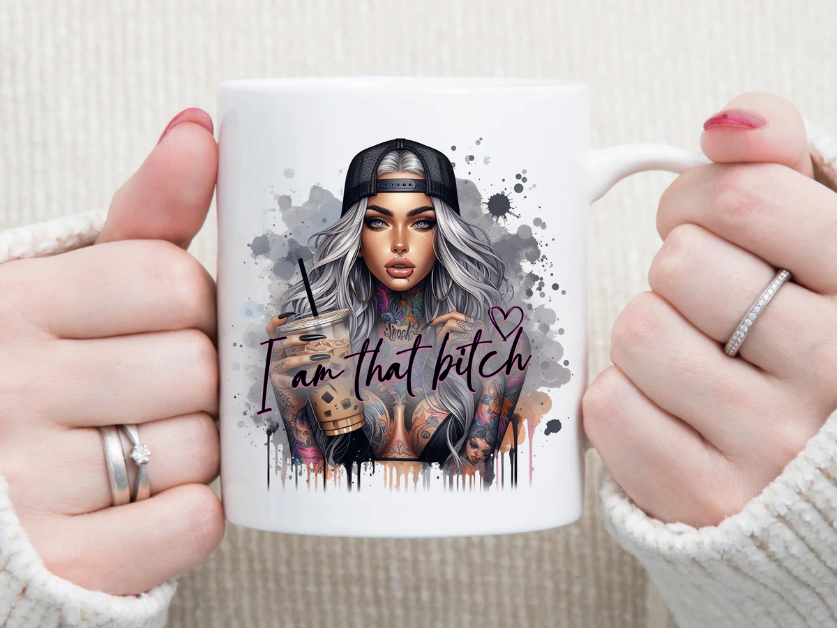 i am that B* iced coffee 11 oz Mug 2Face Graphics