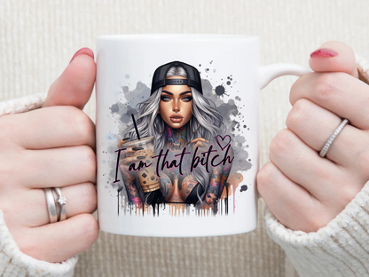 i am that B* iced coffee 11 oz Mug 2Face Graphics