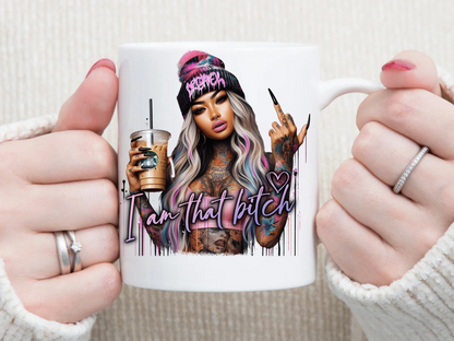 rockstar i am the B* 11 oz Mug 2Face Graphics