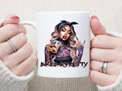 inked & pretty 11 oz Mug 2Face Graphics