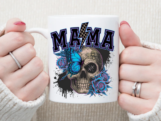 MAMA Electric Blue 11 oz Mug 2Face Graphics