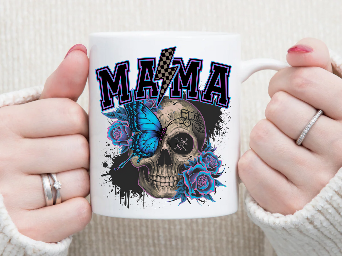 MAMA Electric Blue 11 oz Mug 2Face Graphics