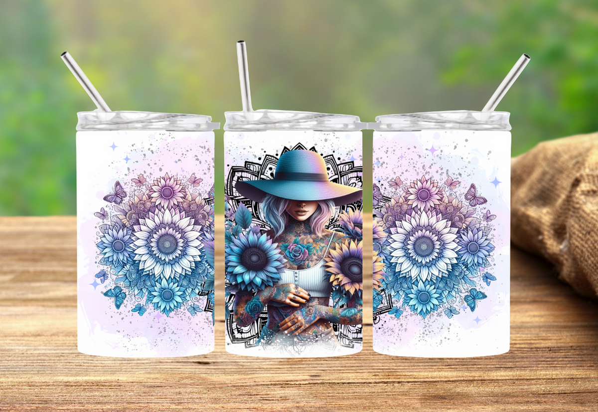 Mandala girl sunflower 2Face Graphics