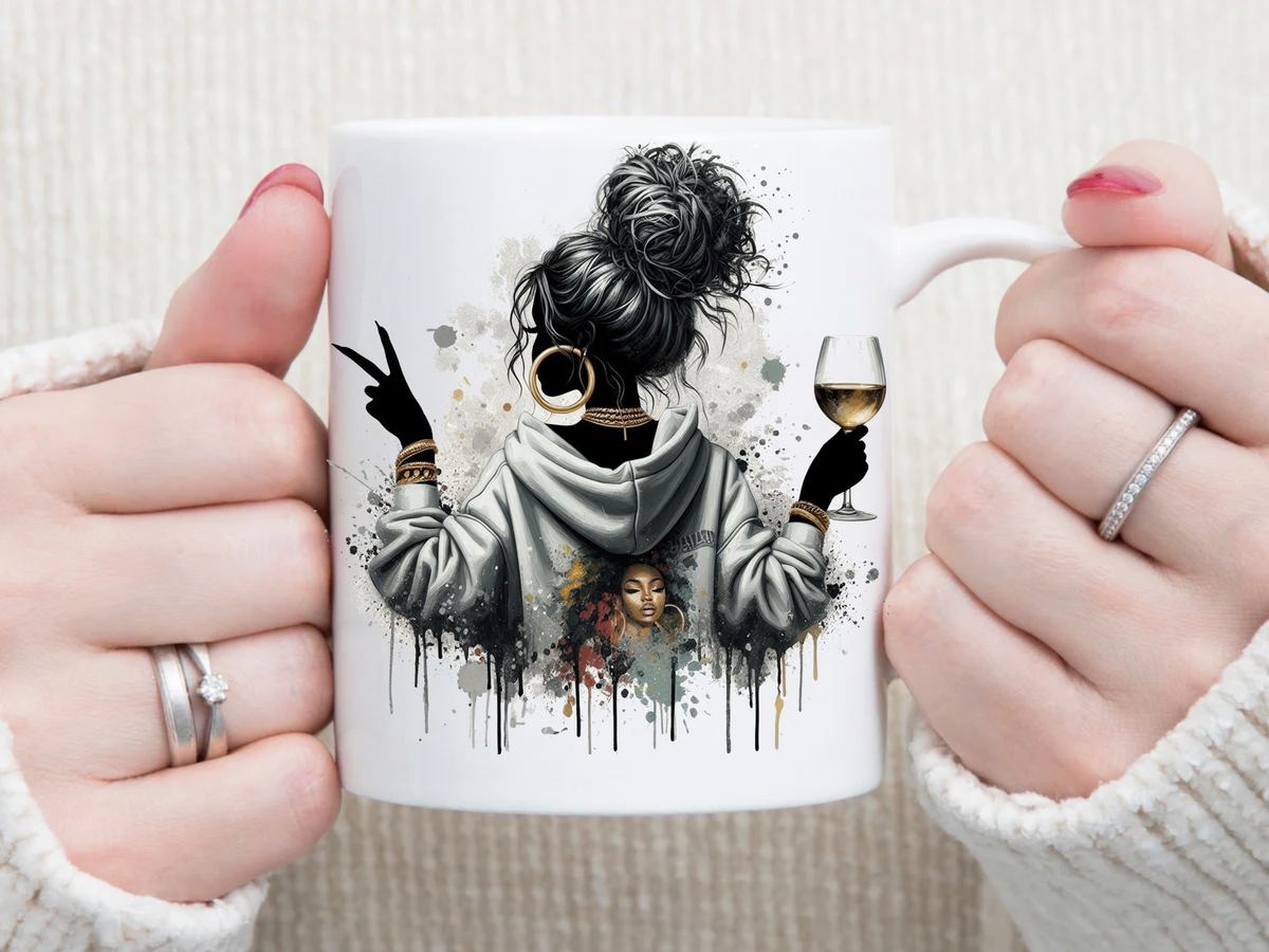 Messy Bun 11 oz Mug 2Face Graphics