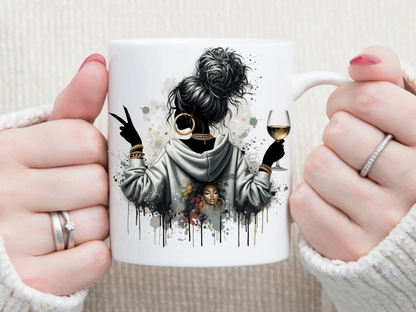 Messy Bun 11 oz Mug 2Face Graphics