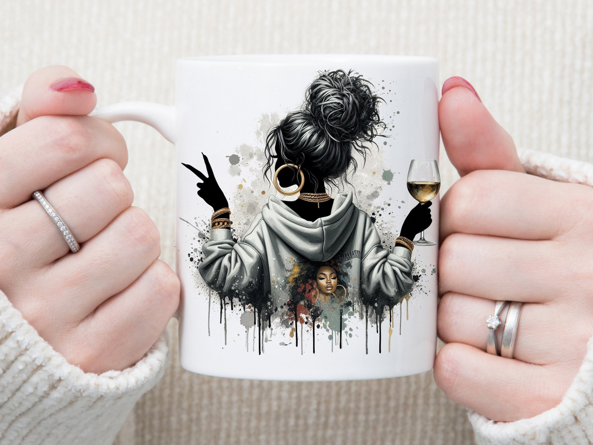 Messy Bun 11 oz Mug 2Face Graphics