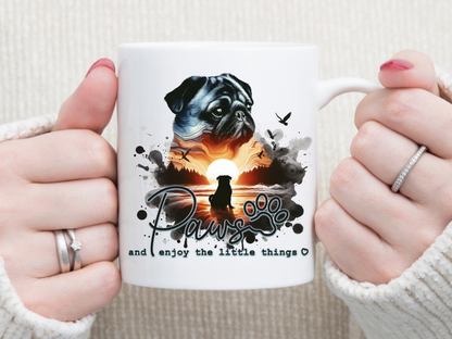 Pug 11 oz Mug 2Face Graphics