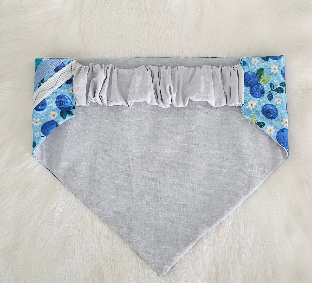 🫐 BlueBerry Theme Ribbon Pawz™ Dog Bandana 🐾 2Face Graphics