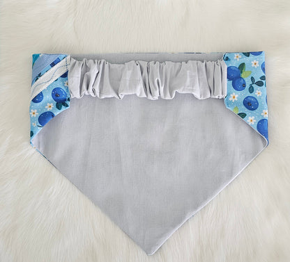 🫐 BlueBerry Theme Ribbon Pawz™ Dog Bandana 🐾 2Face Graphics