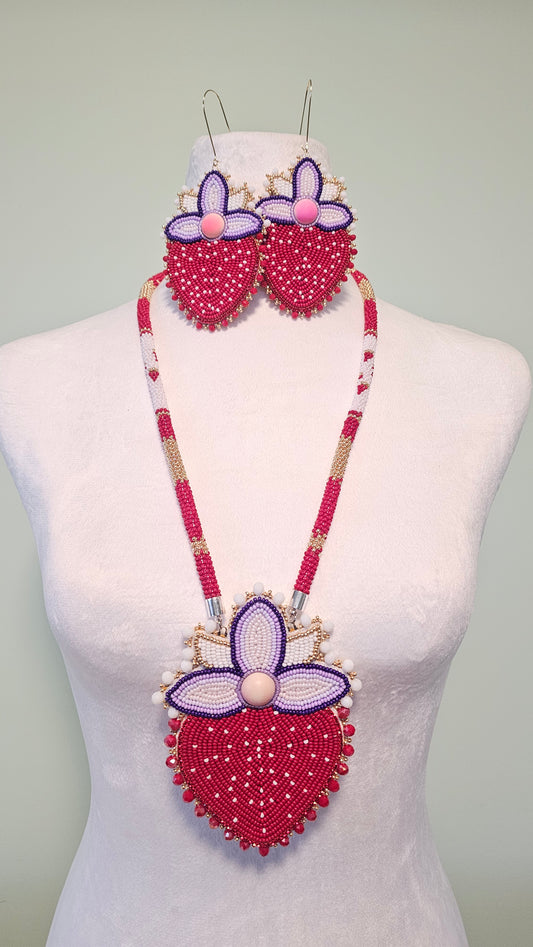 Strawberry necklace set 2Face Graphics