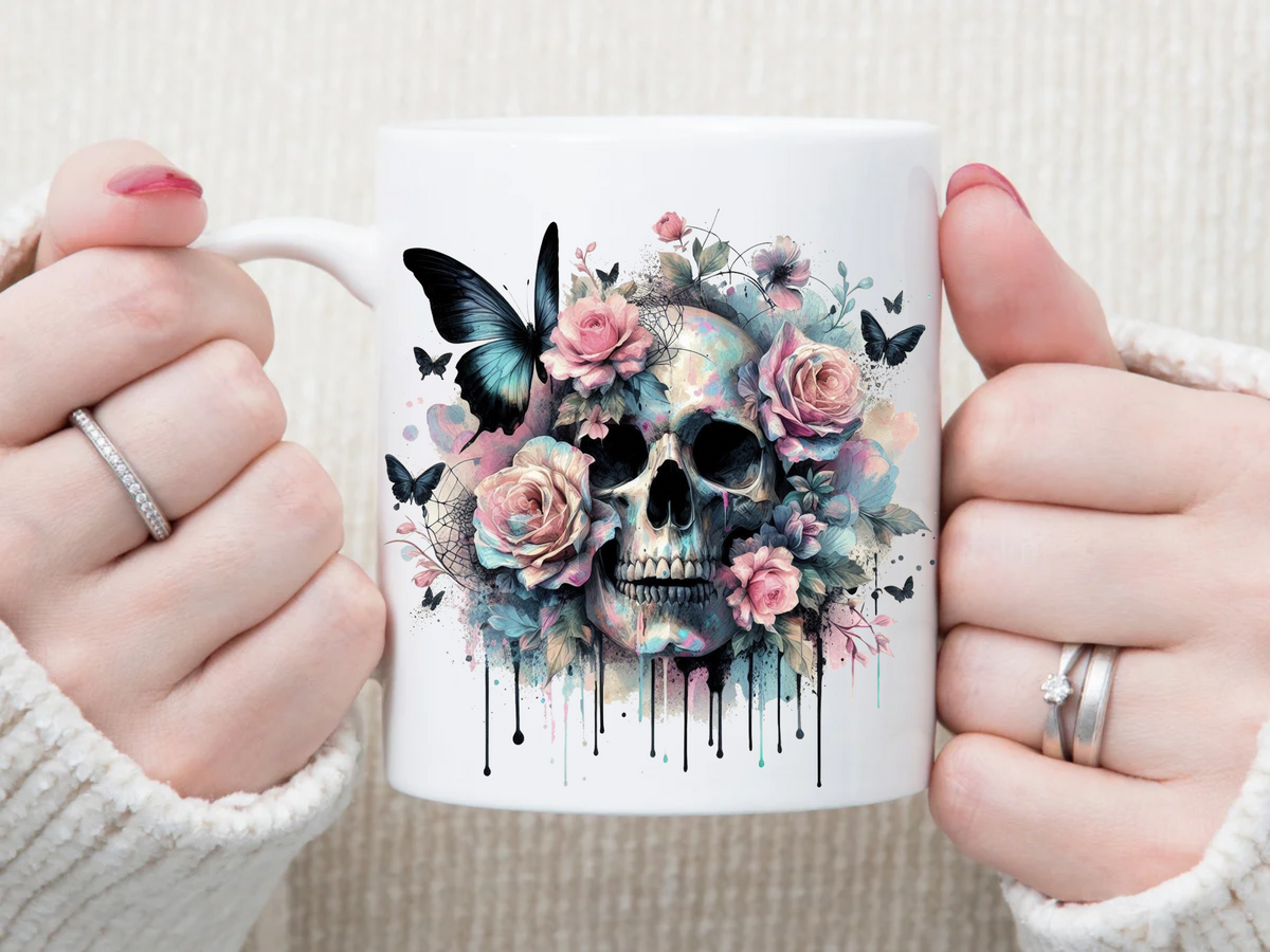 Skulls & Roses 11 oz Mug 2Face Graphics