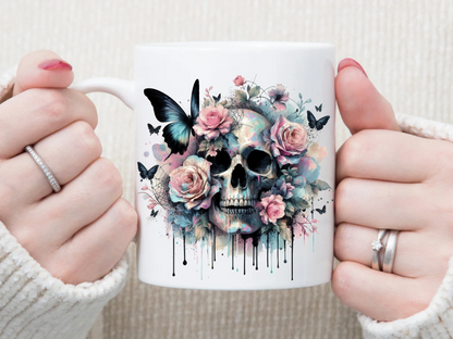 Skulls & Roses 11 oz Mug 2Face Graphics