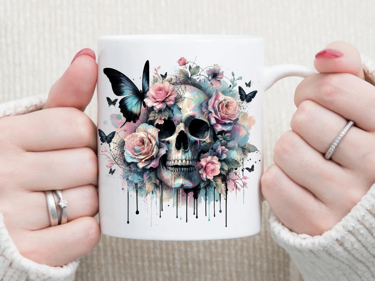 Skulls & Roses 11 oz Mug 2Face Graphics