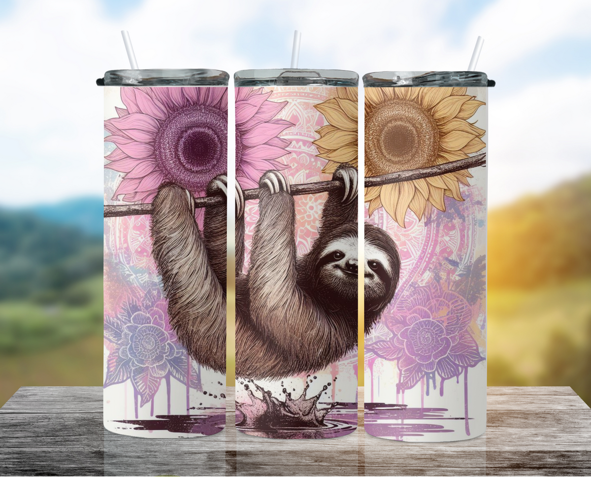 Sloth hanging from branch 2Face Graphics